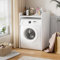 Armario para lavadora Blanco,66x100x62CM Mueble para Lavadora, Armario moderno sobre la lavadora, Mueble Armario para Lavadora, Laterales lisos sin tapas finales, Capacidad de carga 80KG, Fácil montaj