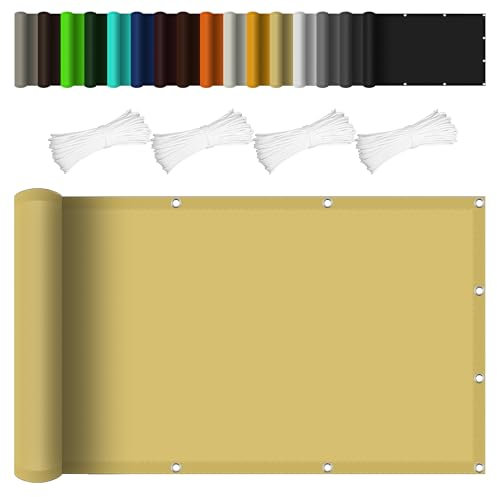 Sun Segel Sonnensegel 1.3 x 2.6 m 98% Uv-Schutz Reißfest Wetterfest Sunprotect Sonnensegel Outdoor Schattiernetz Leicht Und Haltbarkeit für Balkon Terrasse Garten Outdoor, Sandgelb