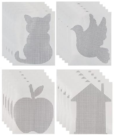 SGERUFZ 20 Pezzi Kit Riparazione Zanzariera Autoadesivo, Adesivi, Nastro Per Riparare, Invisibile, Trasparente, Due Forme (Gatto, Colomba, Mela, Casa), Per La Riparazione Di Zanzariere E Schermi