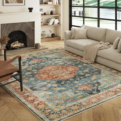 Decoranddecor Vintage Rugs Living Room 160x230cm Washable Non-Slip