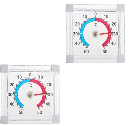 COZERI 2PCS Window Thermometer, Weatherproof Self-Adhesive Outdoor