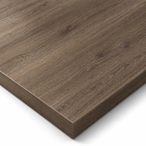 POKAR Tischplatte 200x100 cm | Schreibtischplatte 25 mm Stärke | Ideal für höhenverstellbare Schreibtische und Esstische | Robust und Langlebig | Made in EU | Eiche Davos
