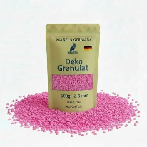 FADEDA Dekogranulat/Dekosteine, 2-3 mm, 600g, pink | wasserfest, staubfrei