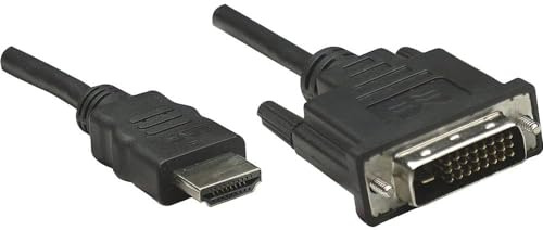 Manhattan 372510 HDMI-Stecker auf DVI-D 24+1 Stecker Dual Link, 3m schwarz