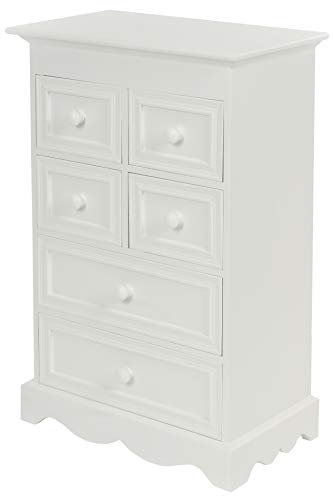 elbmöbel Schmuckkommode Höhe 35cm Schrank antik weiß Holz Landhaus Schmuckschrank Schränkchen Shabby klein