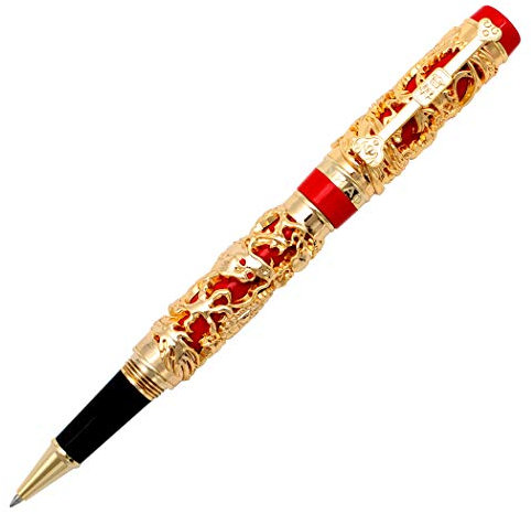 Gullor Advanced Tintenroller Drachen/loong und phoenix golden mit roten