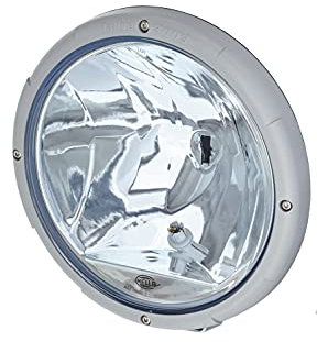 HELLA 1F8 009 797-331 Halogen/Halogen-Fernscheinwerfer - Rallye 3003 - 12/24V - rund - Referenzzahl: 50 - geschraubt - glasklare Streuscheibe - Lichtscheibenfarbe: hellblau - links/rechts
