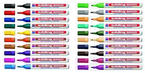 20x Edding Permanentmarker 3000 in 20 Farben