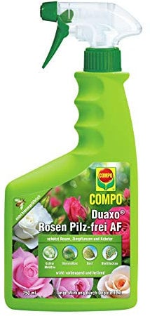 Compo Duaxo Rosen Pilz-frei AF, Bekämpfung von Pilzkrankheiten an Rosen, Zierpflanzen und Kräutern, Anwendungsfertige Handsprühflasche, 750 ml