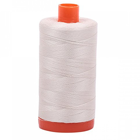 AURIFIL USA Aurifil 50wt Cotton 1,422yd-Silver, 1422 yd, Silver White