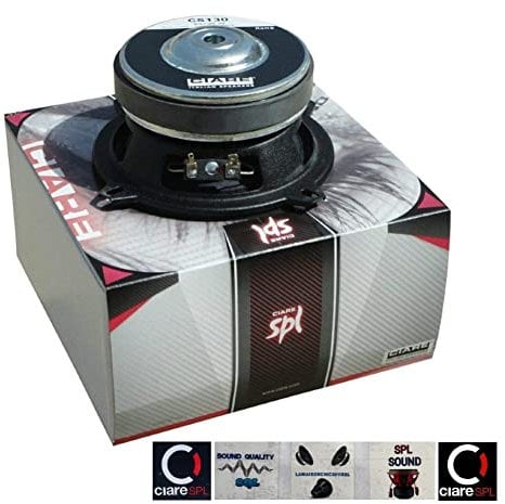 1 SUBWOOFER CIARE CS130 CS 130 da 30+30 watt rms e 90+90 watt max da 5 13,00 cm 130 mm dvc doppia bobina 4+4 ohm portiere auto o in cassa cofano bagagliaio, 1 pezzo + 5 adesivi omaggio