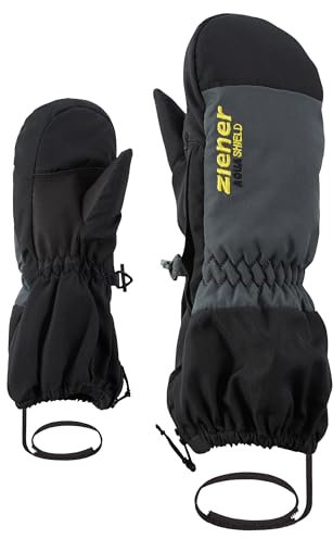 Ziener Kinder LEVI Ski-Handschuhe/Wintersport | wasserdicht atmungsaktiv, black, 128
