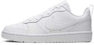 Nike Jungen Nike Court Borough Low 2 (Gs) Sneaker, Weiß White White White 100, 35.5 EU
