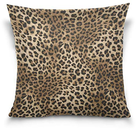 Linomo Kissenbezug 40x40 cm, Leopard Druck Dekorative Kissenbezug Kissenhülle für Couch Sofa Bett Hause