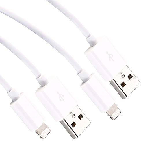 Callstel Ladekabel iPhone SE: 2er-Set Daten-& Ladekabel ab iPhone 5, Apple-Zertifiziert, 50 cm (iPad-Lightning-Ladekabel, Apple Lightning Kabel, Ladegerät)