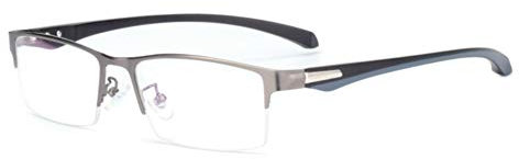 Lesebrille Progressive Multi-Fokus-Lesebrille, blockiert UV-Metallhalbrahmen weit und in der Nähe von zwei Verwendungszwecken für Damen und Herren