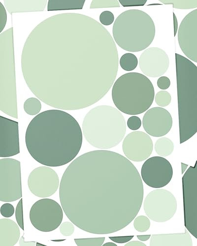 WANDfee Wandtattoo Punkte I pastell grün I Wandsticker Wandaufkleber Wanddeko für Kinderzimmer Babyzimmer Mädchen Junge