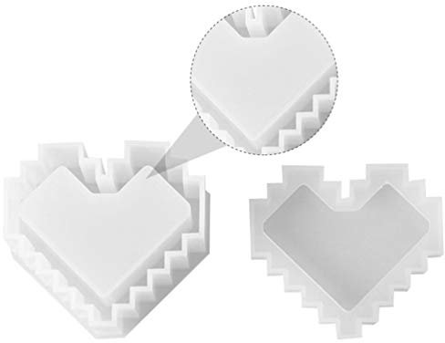 1 Satz Form Für Aufbewahrungsboxen Bastelzubehör Diy Handwerk Machen Gießformen Für Schmucktabletts Aus Harz Herz Harz Schmuckbehälter Schmuckständer Kieselgel Kristall Weiß
