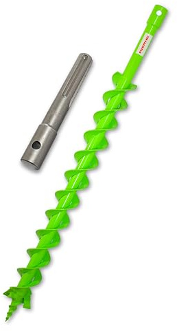 WERHE Doppelwendel Erdbohrer Ø60mm 80cm – Pfahlbohrer mit SDS MAX Adapter – Robust & Präzise