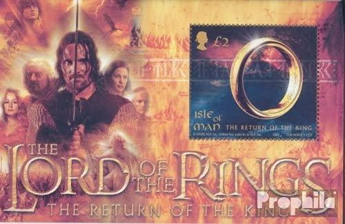Prophila Collection GB - Isle of Man Block49 (kompl.Ausg.) postfrisch ** MNH 2003 Herr der Ringe (Briefmarken für Sammler) Prominente/Film/Theater/Radio