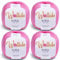Wollidu, “Kira”, 100% cotone, per lavorare a maglia e a uncinetto, 4 pezzi da 50 g l’uno, rosa