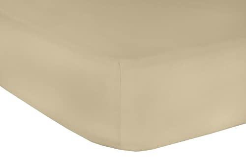 Mr.Sandman Elastan Classic Spannbetttuch Cappuccino Größe 180-200x200-220cm