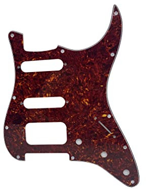 Dopro Northwest Guitars Pickguard für Stratocaster, 11 Löcher, 3 Schrauben, Humbucking Tonabnehmer, passend für American Fender Stratocaster Vintage Tortoise