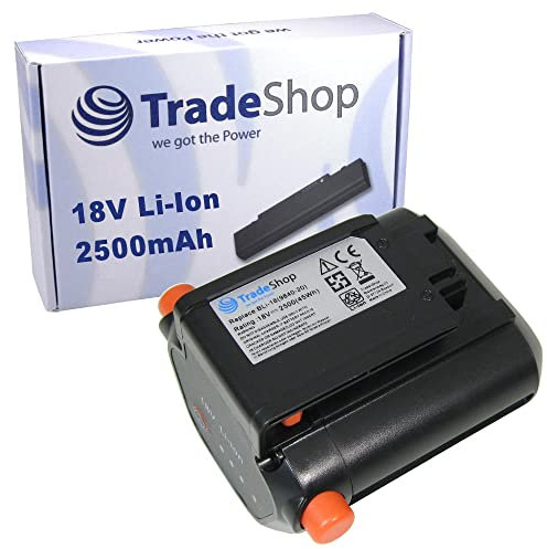 Trade-Shop Premium Li-Ion Akku 18V / 2500mAh kompatibel mit Gardena EasyCut Li-18/23R (9823) Allround Bläser AkkuJet 18-Li (9335) PowerMax Li-18/32 (5039)