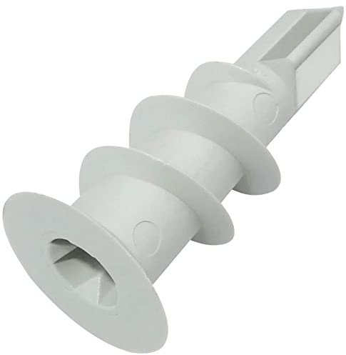 AERZETIX - C57869 - Lot de 50 chevilles auto-perceuses 8x34 mm pour plaques de plâtre - pour vis 4.5/5.0 mm - système de fixation en cloison sèche rénovation - en plastique