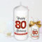 Stumpenkerze - Geburtstagskerze zum 80. Geburtstag, Happy Birthday - Für Dich | Motive auf Tattoofolie | Geschenkfolie und goldener Schleife | Kerze mit Geburtstagszahl Zahl in Geschenkverpackung