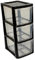 3 Tier Drawer Medium A5 Size Tower Storage Unit Homes, Kitchen, Schools, Offices Plastic Drawer Organizer Desktop Stationary, Art Supplies, Shoes, Small Toys, (3 Drawers Medium Black)