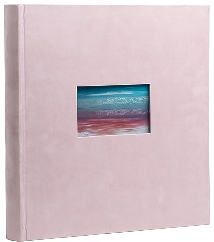 Exacompta - Ref. 16177E – Fotoalbum Skandi – 300 Fotos – 60 weiße Seiten – Format 29 x 32 cm – Einband in Velours-Optik – Personalisierungsfenster mit Sichtfenster