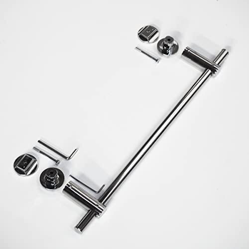 WITEN&NOCK Porte-serviettes droit pour radiateur de salle de bain design à tubes ovales - Accessoire de chauffage - Longueur : 560 mm - Chromé