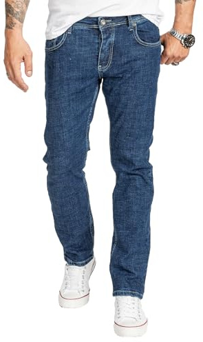 Rock Creek Jeans Herren Hose Regular Fit Gerades Bein Denim M31 | Klassische Herrenjeans mit geradem Schnitt, lange Jeanshose und Herrenhose für Alltag, Freizeit, Büro und Casual-Looks