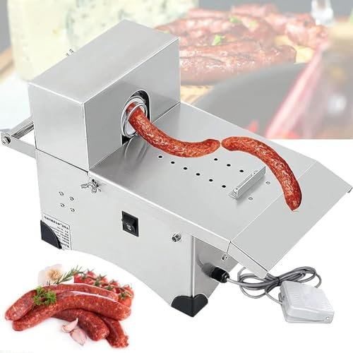 Machine à attacher les saucisses Machine à attacher les saucisses électrique 200 W, machine à relier les saucisses avec interrupteur au pied, poussoir à saucisses, machine de cerclage automatique