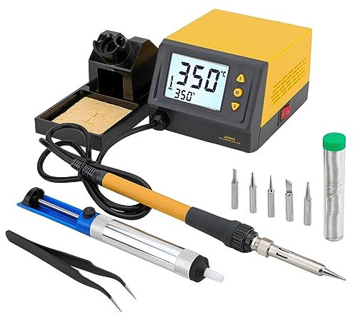 Dercov 90W Soldering Iron Station,Soldering Station with 3 Inch Screen Digital Display,Password Protection, ℉/℃ Smart Temperature Control (180℃-480℃) Repair Tool Kit,Standby Function