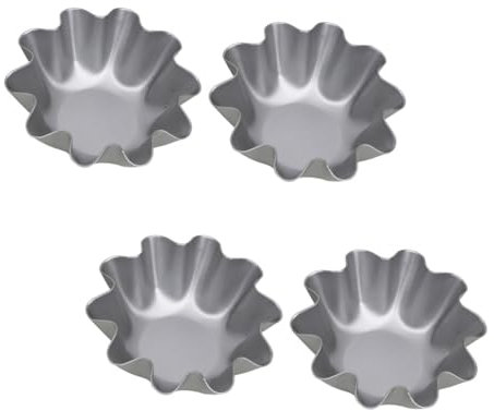 MAGICLULU 12 Pezzi Di Stampo Teglie Per Crostata Di Uova Per Cottura Foglio Di Alluminio Tazza Di Torta Tazza Di Carta Per Crostata Di Uova Mini Teglie Per Crostata Forno A Microonde