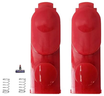 NIYATA 2 pulsanti di bloccaggio a clip con molla per Dyson V6 V7 V8 V10 V11V12 V15, parti di ricambio dell'interruttore dell'aspirapolvere per Dyson, 55 x 18 mm, rosso