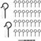 Littlegaofeithing -Ganchos de Tornillo,30 unidades, color negro, gancho para atornillar, carga pesada con hebilla de seguridad, gancho de techo de madera con taladro, para colgar cestas de