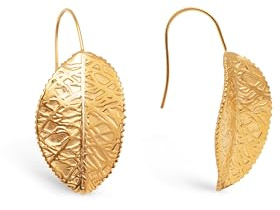 SINGULARU - Leaf Ohrringe. Edelstahl mit 18 Kt Vergoldeter Beschichtung oder Edelstahl. Schmuck für Damen.