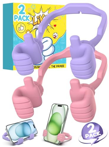 Idee Cadeau Femme Ado Fille - Support Téléphone Bureau Cadeau Noel Femme Original Cadeau Drole Moins de 10 Euros Support Reglable Pouce Leve, Idee Cadeau Ado Adolescente Fille Garçon Cadeaux Femme