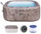Bestway® Lay-Z-SPA® Energiespar-Whirlpool Rome AirJet™ mit App-Steuerung + integrierter UltraFit™ -Pumpeneinheit, für 6 Personen 180 x 180 x 71 cm, Marmor-Optik (Braun)