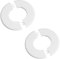 UFURMATE Lot de 2 cache-tuyaux ronds en plastique de 5,1 cm - Autocollants décoratifs pour tuyau de douche, diamètre intérieur : 53 mm (blanc)