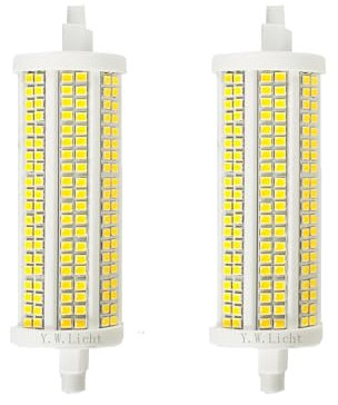 Y.W.Licht R7S LED 118mm 30W Dimmbar Warmweiß 3000K Birne Ersatz für 300W Halogenstäb Lampe J118 R7S Röhre Glühlampe Linear Beleuchtung Stablampe für Deckenfluter (2 Stück, No Ballast)