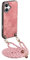 Beajew Funda con Cuerda para Xiaomi Redmi Note 9 4G, Carcasa de Silicona AntiChoque Suave TPU para Teléfono Móvil con Colgante Ajustable Collar Correa para el Cuello Cadena Cuerda, Rosa