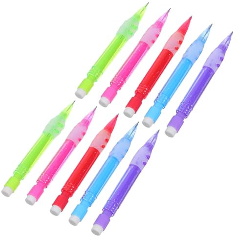 STOBOK Kleiner Druckbleistifte 0,7mm 10 Stück Kunststoff Mit Integriertem Radierer Bunt Kompakt Für Schule Büro Zuhause Schreibset