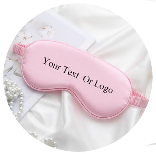 Schlafmaske, personalisierbar, mit Namen auf Schlafmaske, Brautjungfer, Geschenk, Vorschlag, 24 Farben, individuelle Schlafmaske, Junggesellenabschied, Brautparty, Hochzeit, Geschenkidee (Rosa)