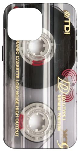 Cassette Tape Retro 1980s 90s Audio Vintage Technology Case for iPhone 16 Pro Max