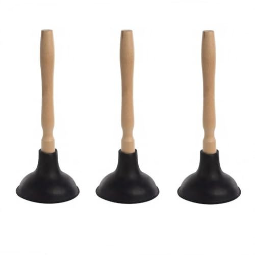 3er Set Ausgussreiniger Saugglocke Pömpel Abflußreiniger 30cm Rohrreiniger Ø 11,5 cm Gummistampfer Abfluss, Toilette, Waschbecken, Dusche, Badewanne