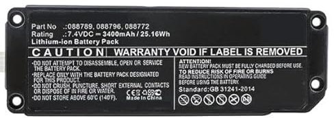 7.4V 3400mAh Battery, Lithium-ion Replacement Battery Compatible with Bose SoundLink Mini 2, for Bose Soundlink 088796 088772 088789 080841 2ICR19/65 Mini II Wireless Speaker